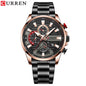 Reloj Original CURREN Para Hombre Nueva Moda Casual De Negocios Retro Militar Deportes De Acero Inoxidable Cuarzo Impermeable 8415 x