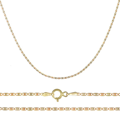 Cadena Valentino De Oro Italiano 14k, Calibre 2.6 Mm, 55cm