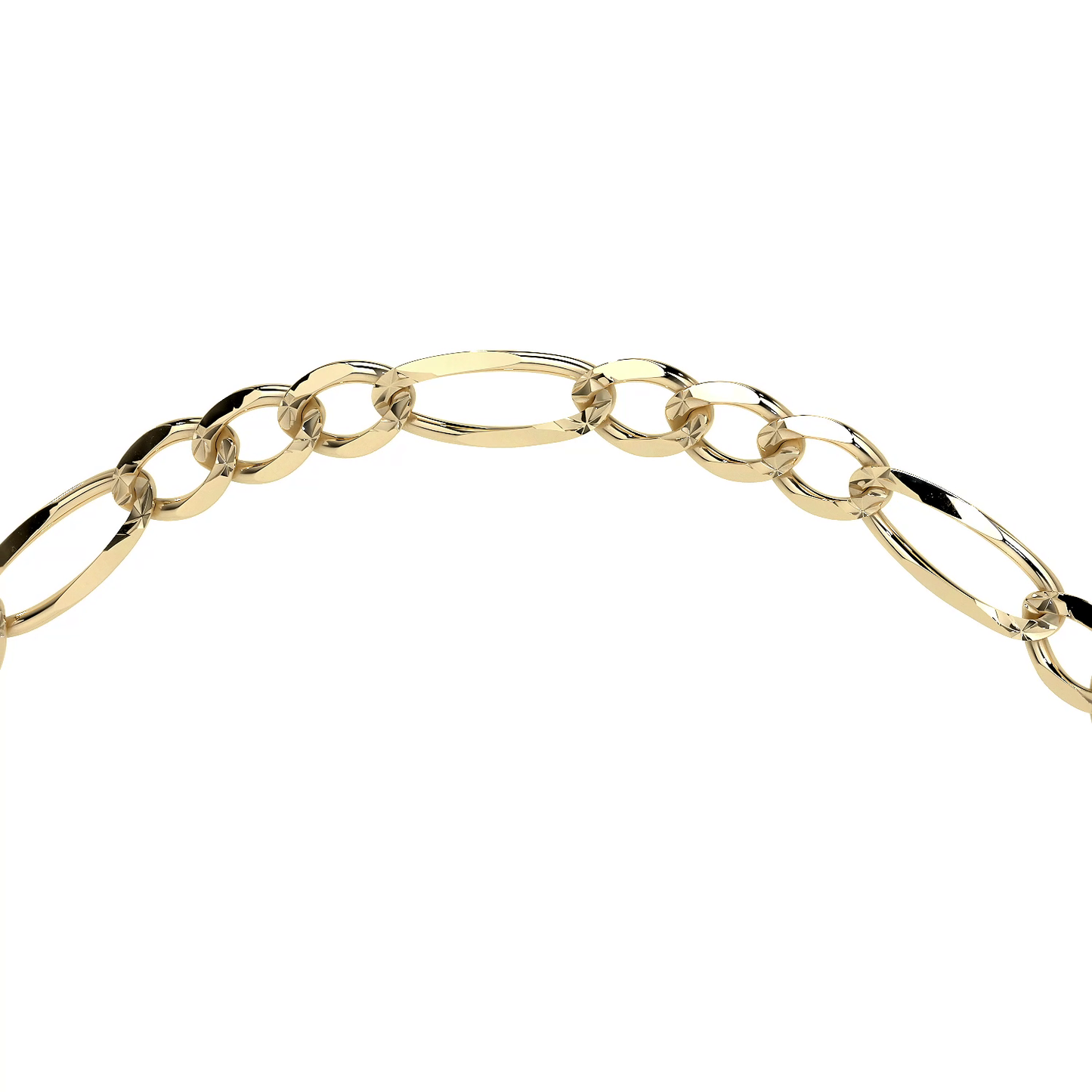 Esclava de Oro 10K Estilo Figaro Italiano | Pulsera Elegante de Joyería Fina