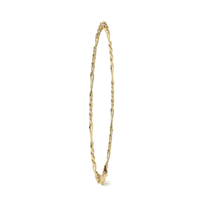 Esclava de Oro 10K Estilo Figaro Italiano | Pulsera Elegante de Joyería Fina