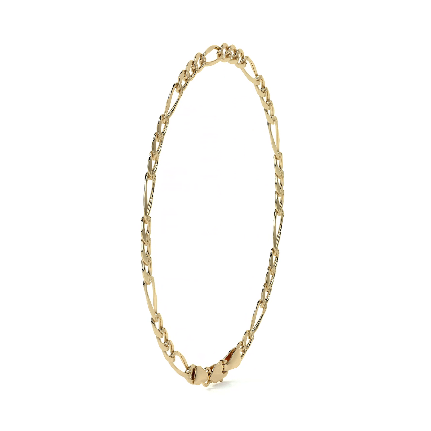 Esclava de Oro 10K Estilo Figaro Italiano | Pulsera Elegante de Joyería Fina