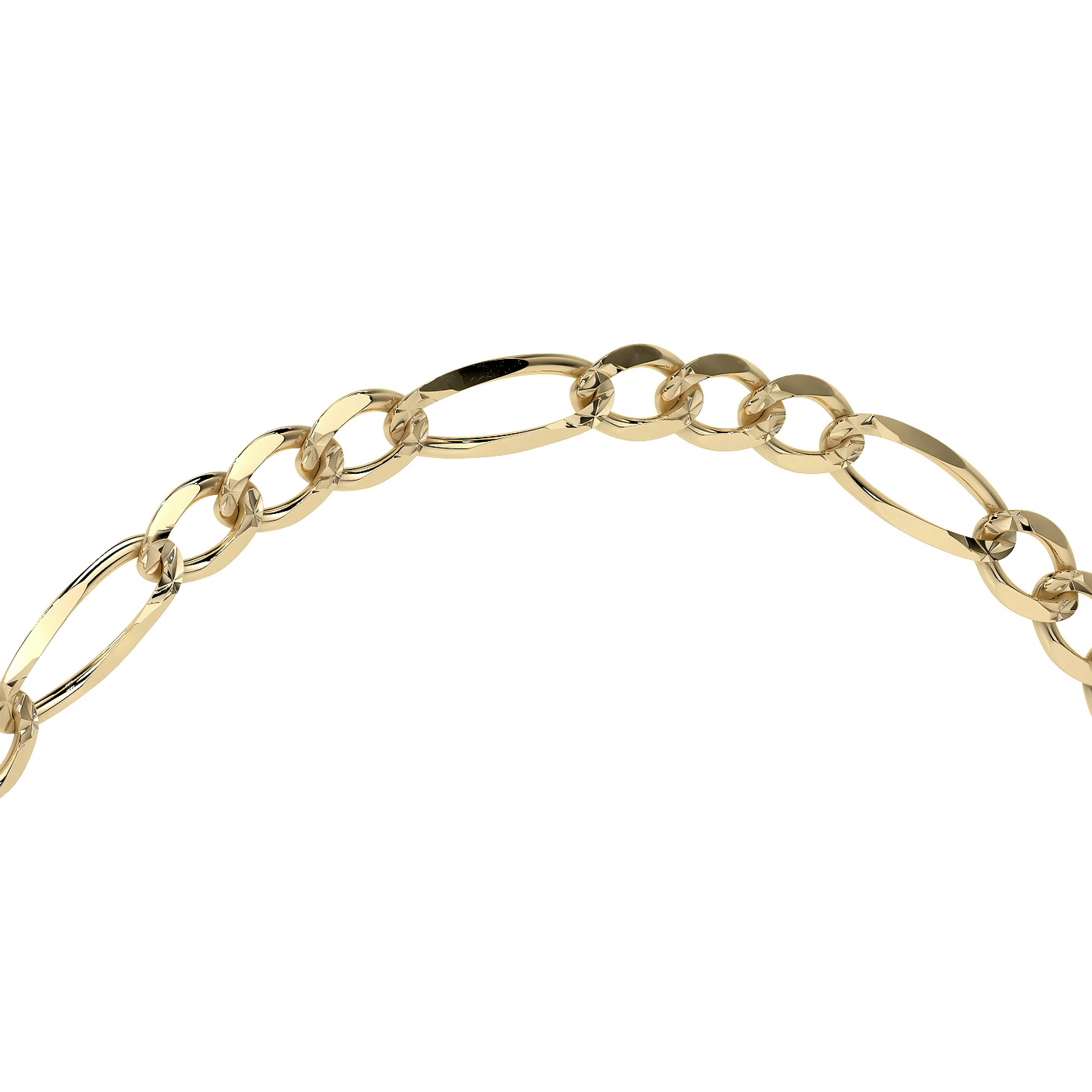 Esclava de Oro 10K Estilo Figaro Italiano | Pulsera Elegante de Joyería Fina