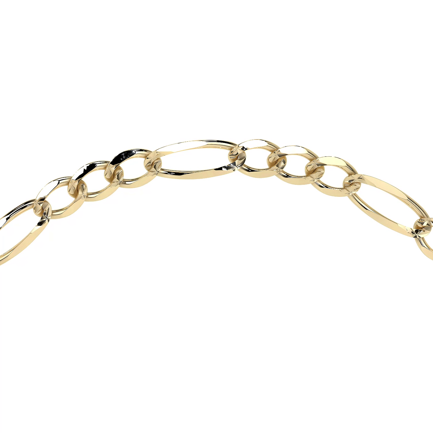 Esclava de Oro 10K Estilo Figaro Italiano | Pulsera Elegante de Joyería Fina