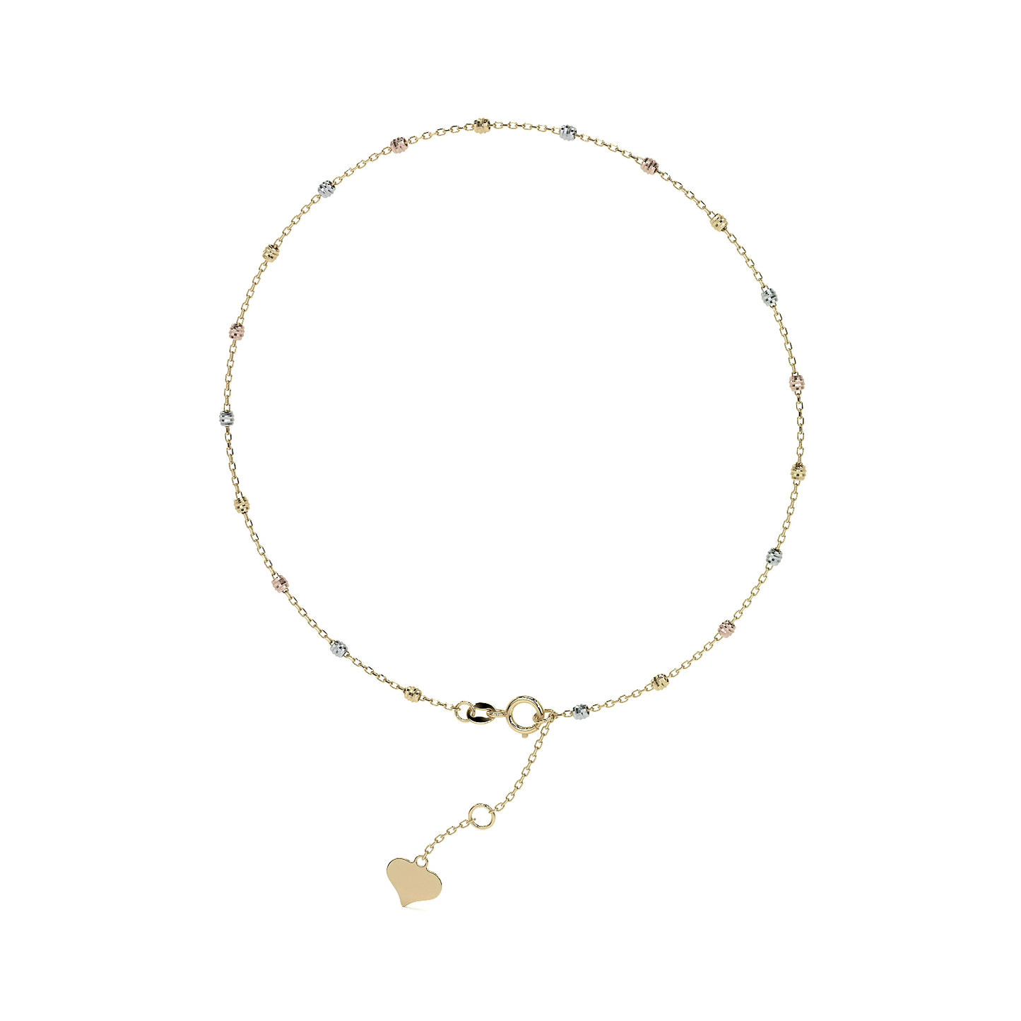 Esclava Viviana Ajustable de Oro 10K con Bola Lisa | Pulsera Elegante de Joyería Fina