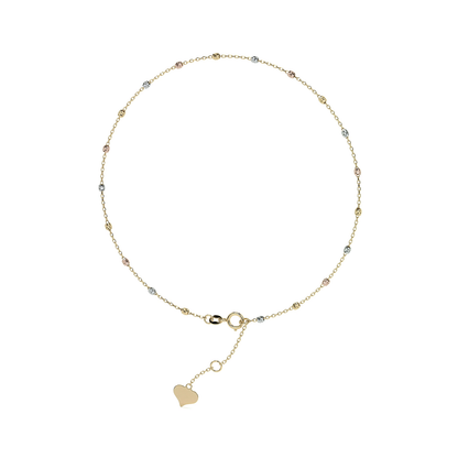 Esclava Viviana Ajustable de Oro 10K con Bola Lisa | Pulsera Elegante de Joyería Fina