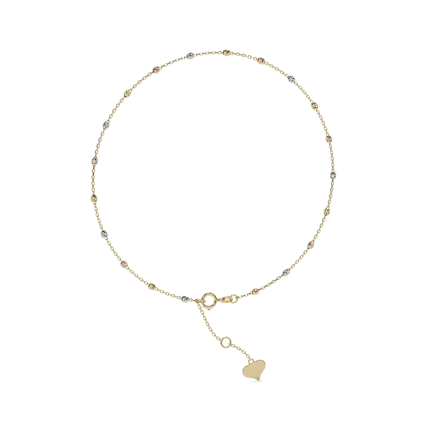 Esclava Viviana Ajustable de Oro 10K con Bola Lisa | Pulsera Elegante de Joyería Fina