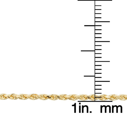 Cadena Italiana Torsal De 14k, 60cm De Largo, Calibre 2.1 Mm