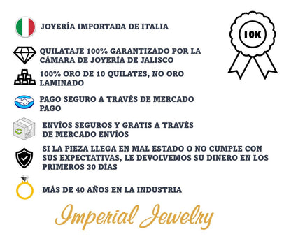 Pulsera Italiana 3x1 Serpentina De 10 Quilates 2mm, 21.5cm