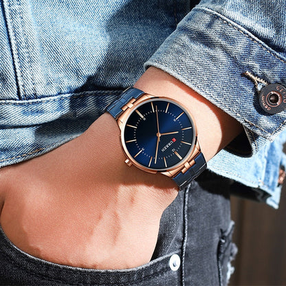 Reloj De Hombre CURREN De Moda Simple Casual De Acero Inoxidable De Cuarzo Impermeable Sin Caja 8321 XS