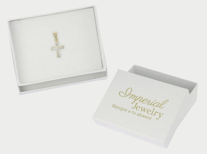Dije En Figura De Cruz En Oro 10k 0.9 Grm