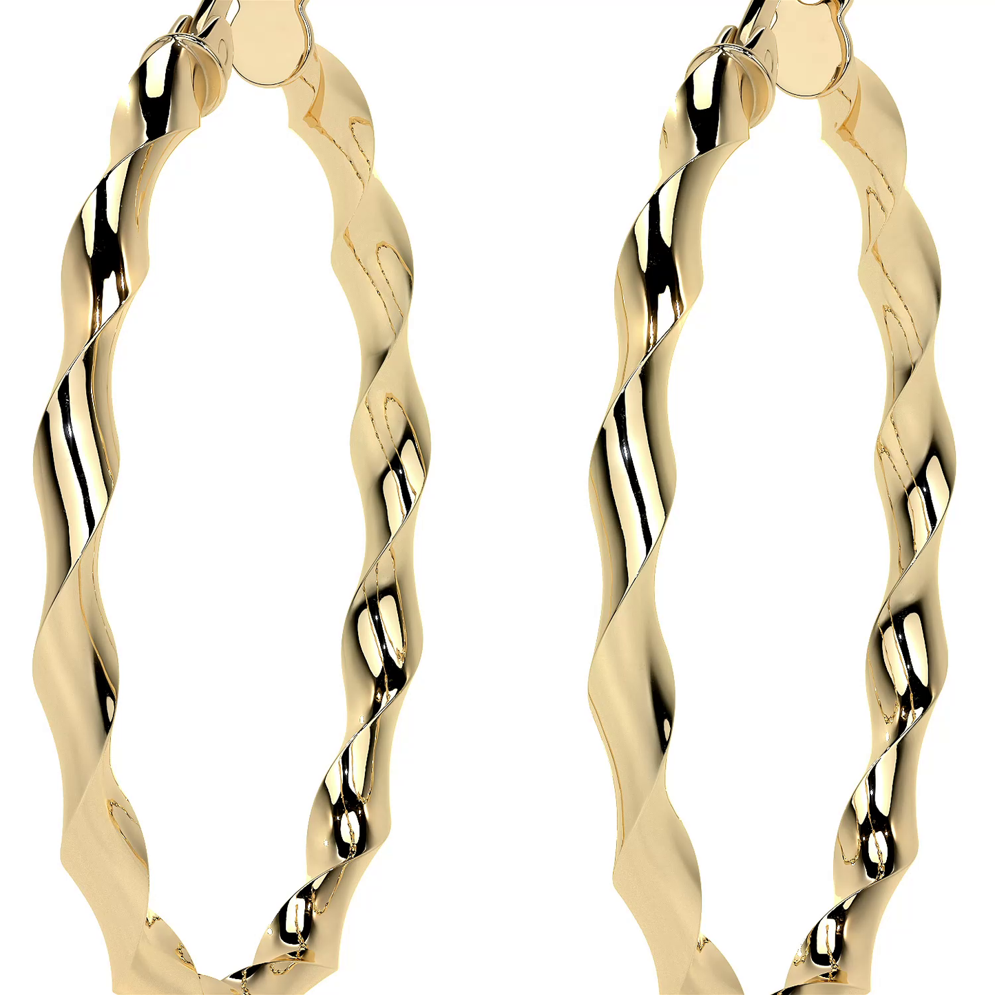 Arracada De Oro Italiana De 14k Torsida