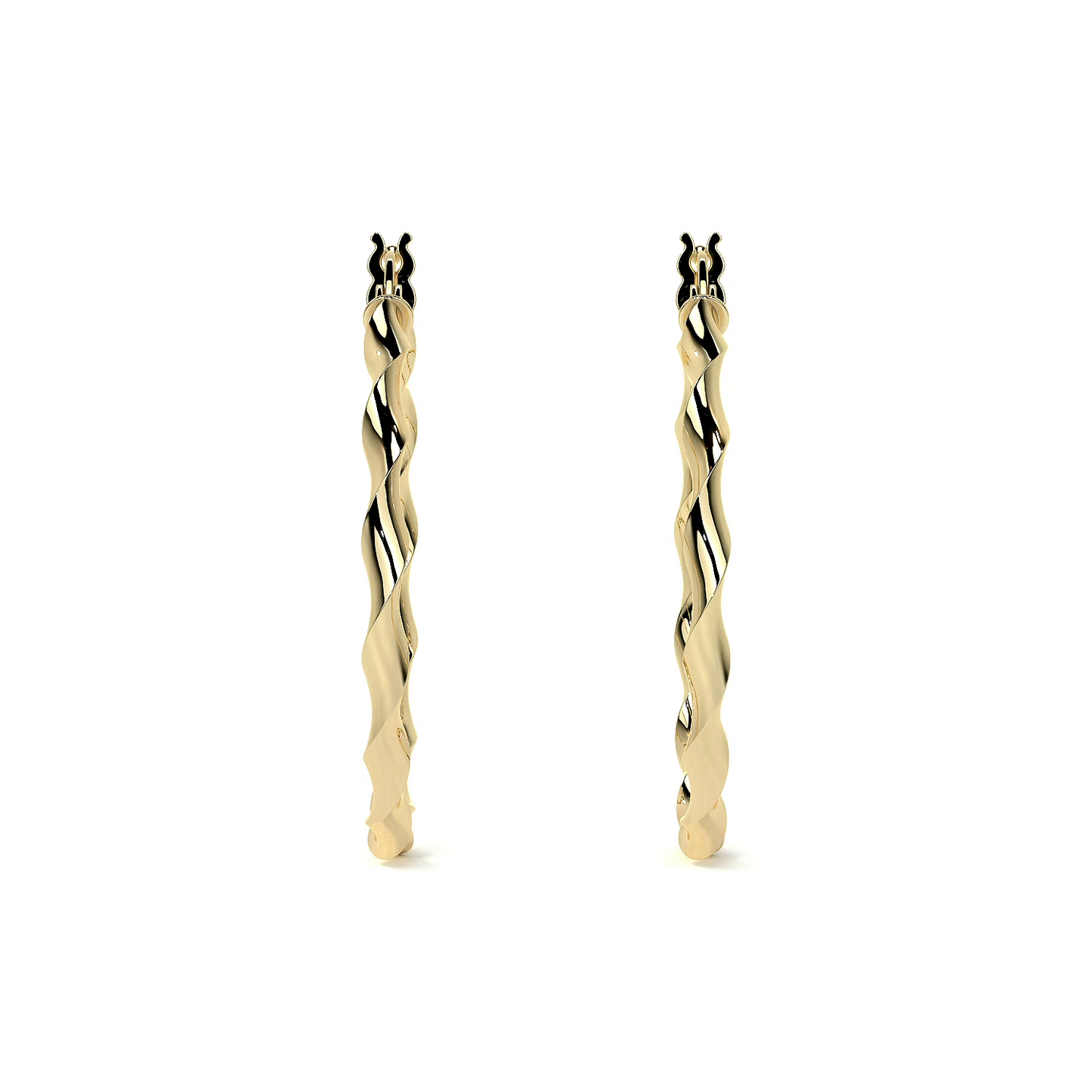 Arracada De Oro Italiana De 14k Torsida