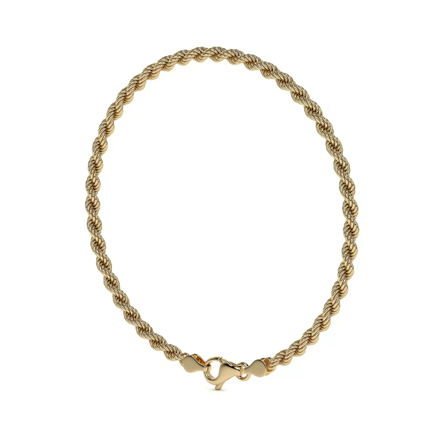 Pulsera de Oro 10K Estilo Torsal Italiano | Brazalete Elegante de 3.8mm