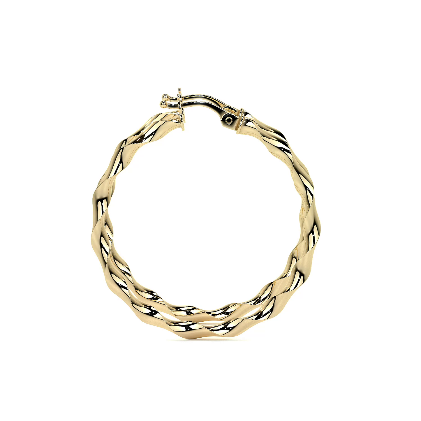 Arracada De Oro Italiana De 14k Torsida