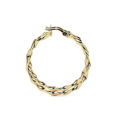 Arracada De Oro Italiana De 14k Torsida