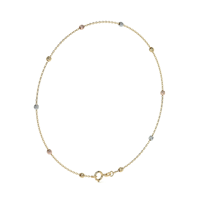 Esclava Viviana De Oro De 14k De 24 Cm Con Bola 2.5mm