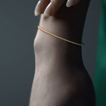 Pulsera de Oro 10K Estilo Torsal Italiano para Hombre y Mujer | Brazalete Unisex Elegante