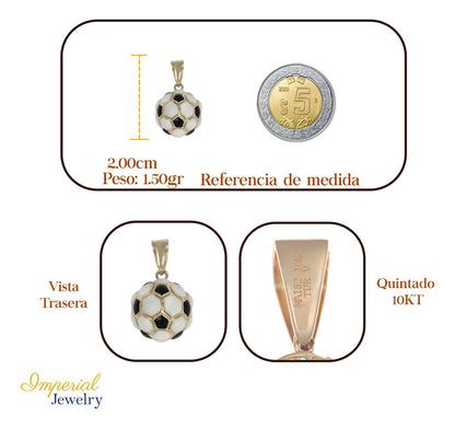 Dije De Oro De 10k De Balon De Futbol