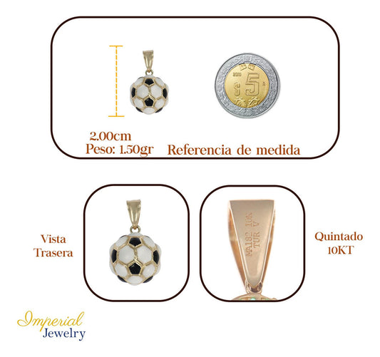 Dije De Oro De 10k De Balon De Futbol