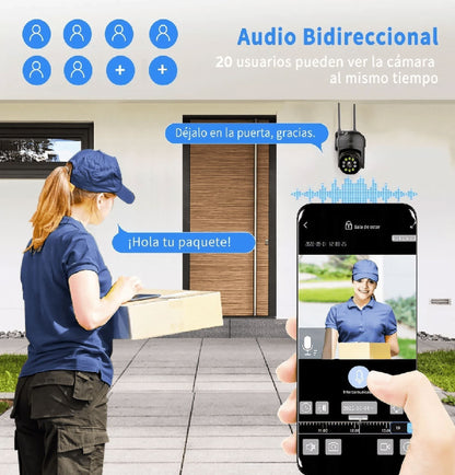 Cámara De Seguridad Exterior Wifi 5G 1080p BLOOSOM Negro