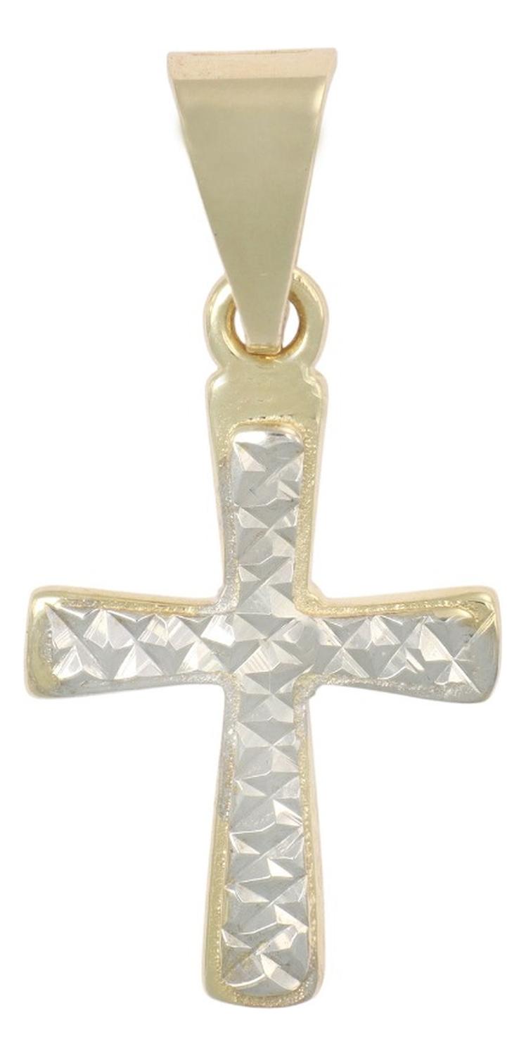 Dije En Figura De Cruz En Oro 10k 0.9 Grm