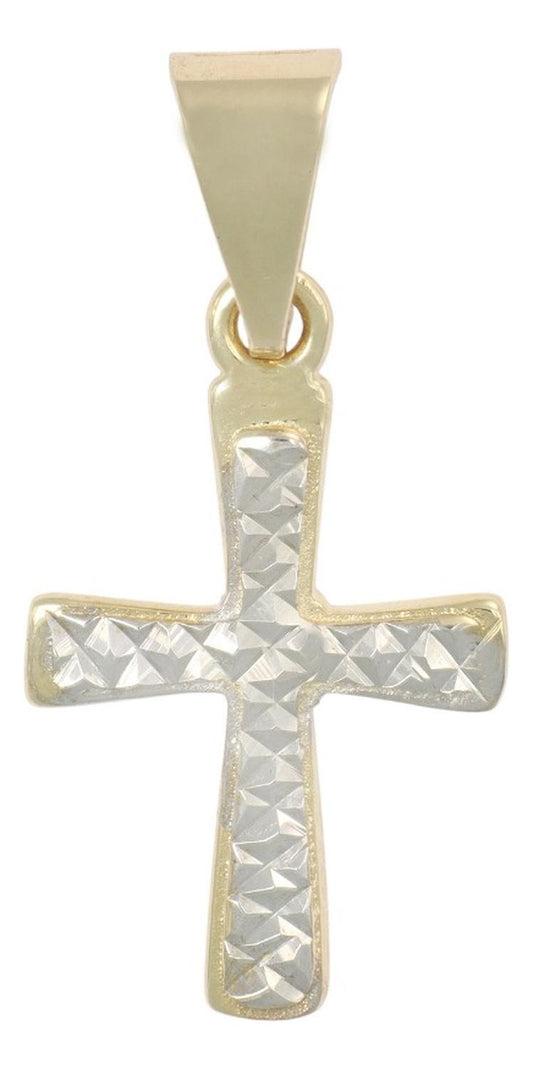 Dije En Figura De Cruz En Oro 10k 0.9 Grm