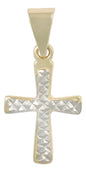 Dije En Figura De Cruz En Oro 10k 0.9 Grm