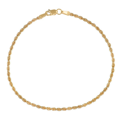 Pulso Torsal Hueco Oro Italiano 10k, Calibre 1.9mm, 18.5cm