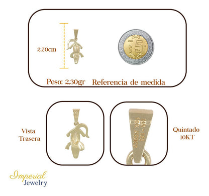 Dije Figura De Cocodrilo, En Oro De 10k 2.3grm