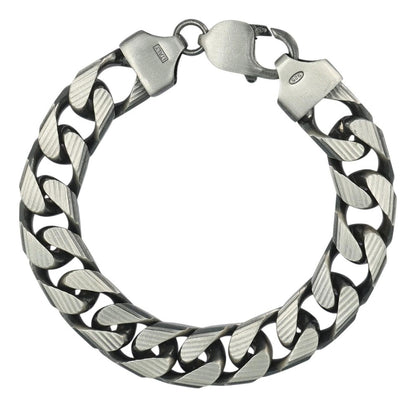 Pulsera De Plata 925 Cubana 19cm Calibre 10.7mm Italiana