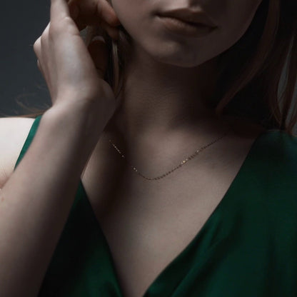 Cadena De Oro Italiano 10k, Estilo Grano De Café