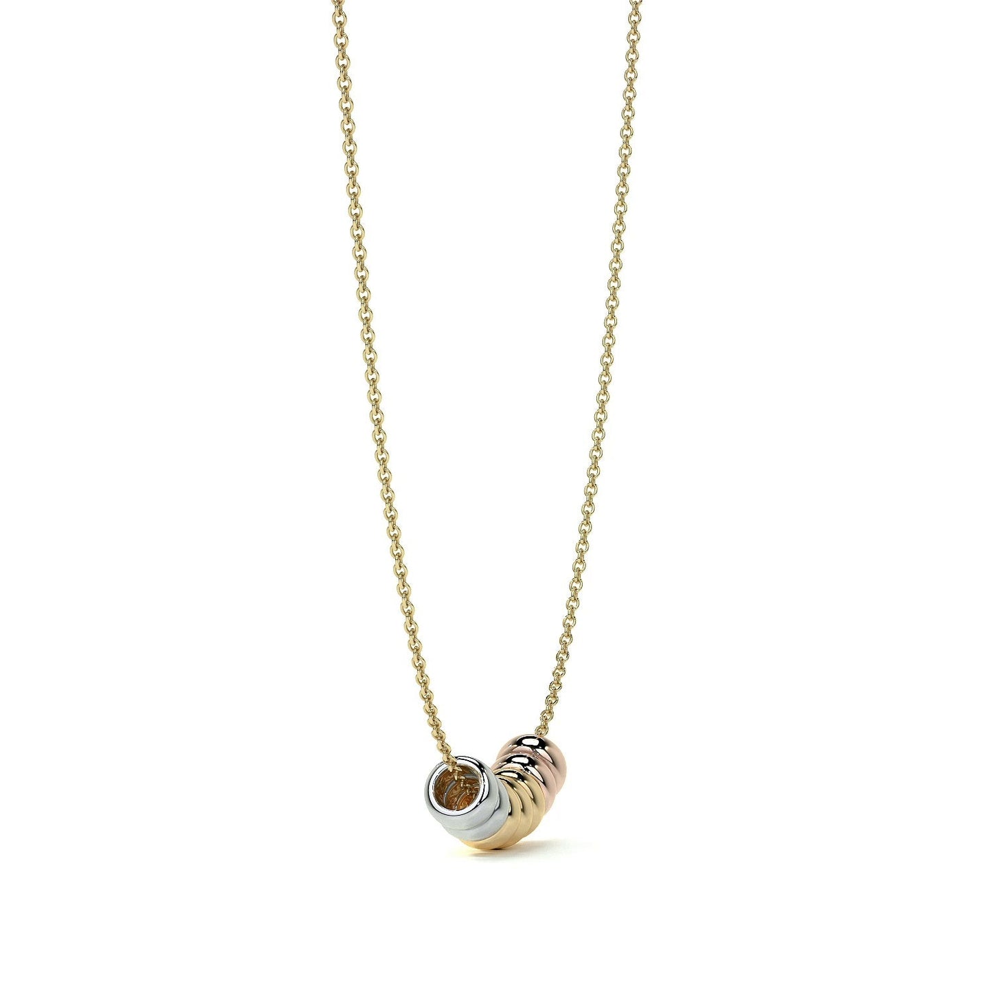 Cadena De Oro Mujer Italiana Gargantilla Semanario Aros Tricolor