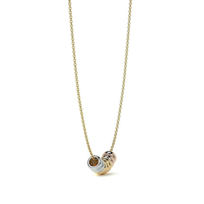 Cadena De Oro Mujer Italiana Gargantilla Semanario Aros Tricolor