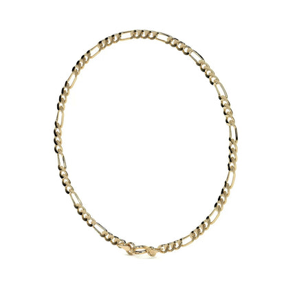 Pulsera Italiana Figaro 3x1 Hueca Calibre 2.6 mm