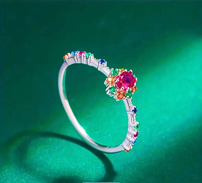 Anillo S925 Ley "Real Púrpura" Circonita Calenbi