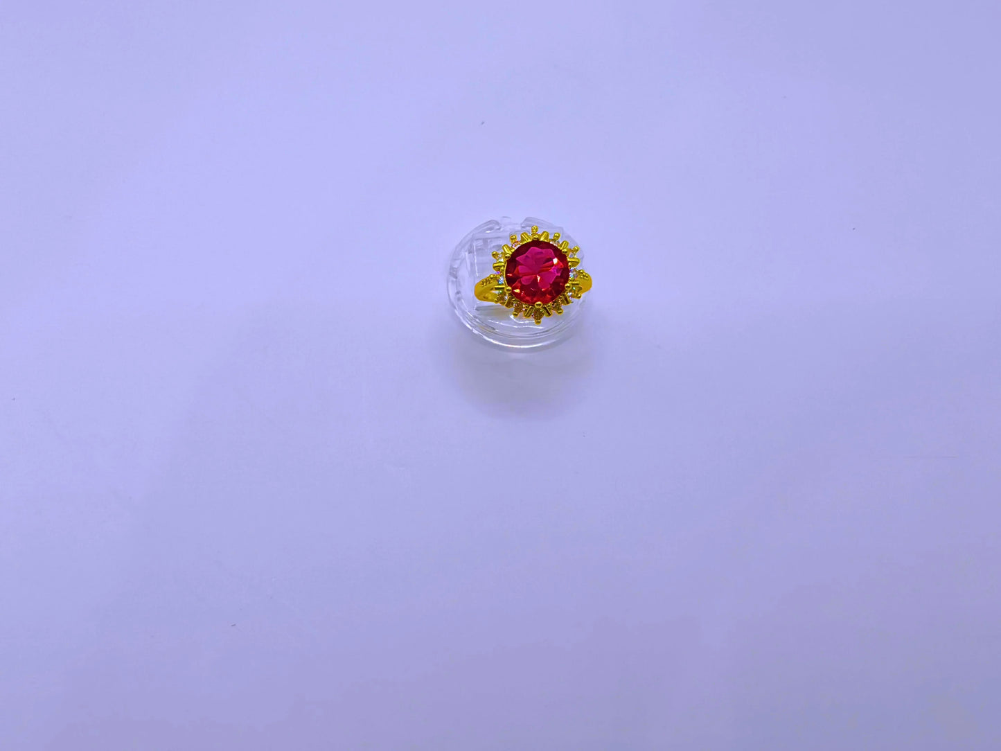 Anillo Cobre Copo Nieve Ajustable Chapa Oro 10K Calenbi