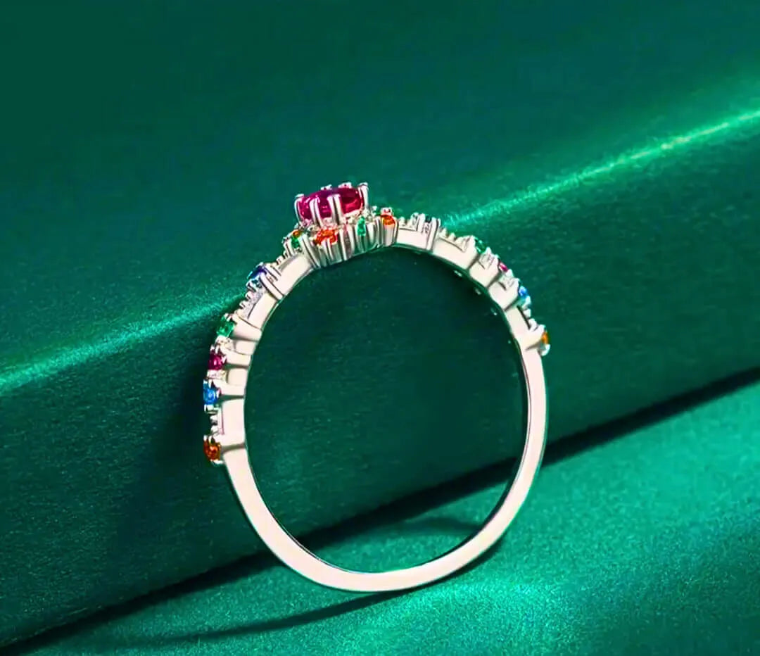 Anillo S925 Ley "Real Púrpura" Circonita Calenbi