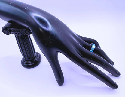 Anillo Plata Esterlina 925 Turquesa Bohemio - Calenbi SR0035