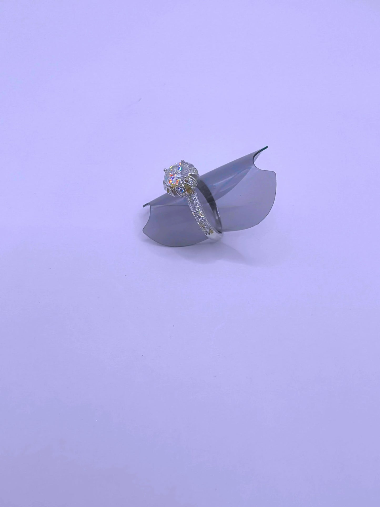 Anillo Plata Esterlina 925 "Compromiso 1" Moissanita Cerrado Calenbi