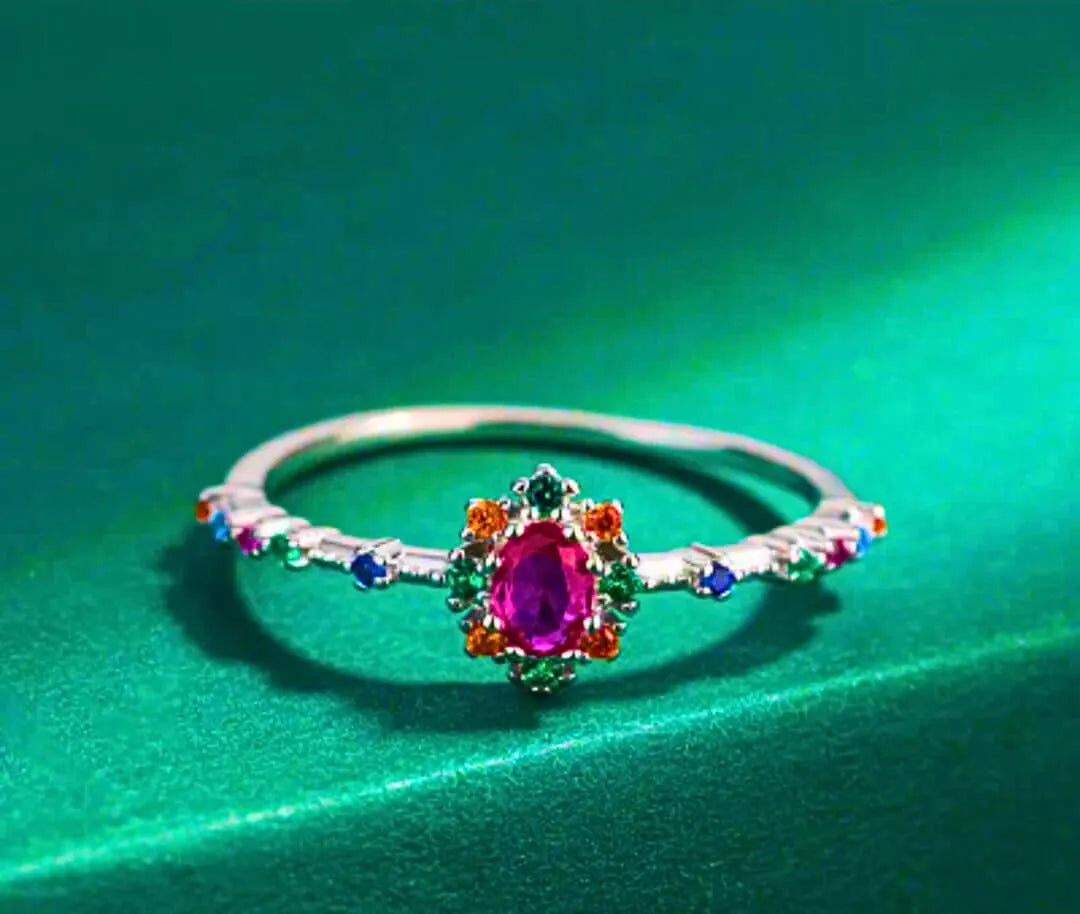 Anillo S925 Ley "Real Púrpura" Circonita Calenbi