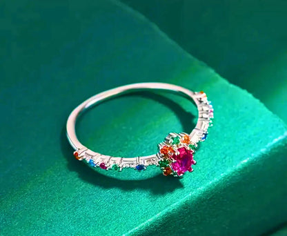 Anillo S925 Ley "Real Púrpura" Circonita Calenbi