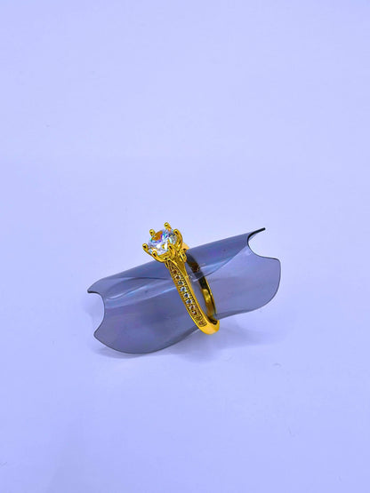 Anillo Plata Ley 925 "Compromiso 3" Chapa Oro 14k Calenbi