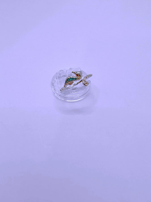 Anillo S925 Ley "Caballito de Mar" Circonita Calenbi