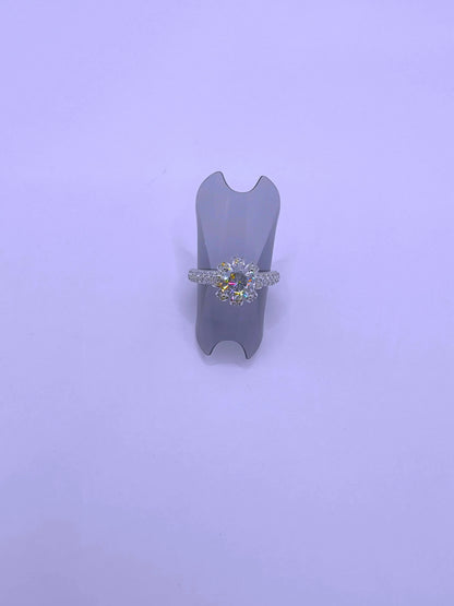 Anillo Plata Esterlina 925 "Compromiso 1" Moissanita Cerrado Calenbi