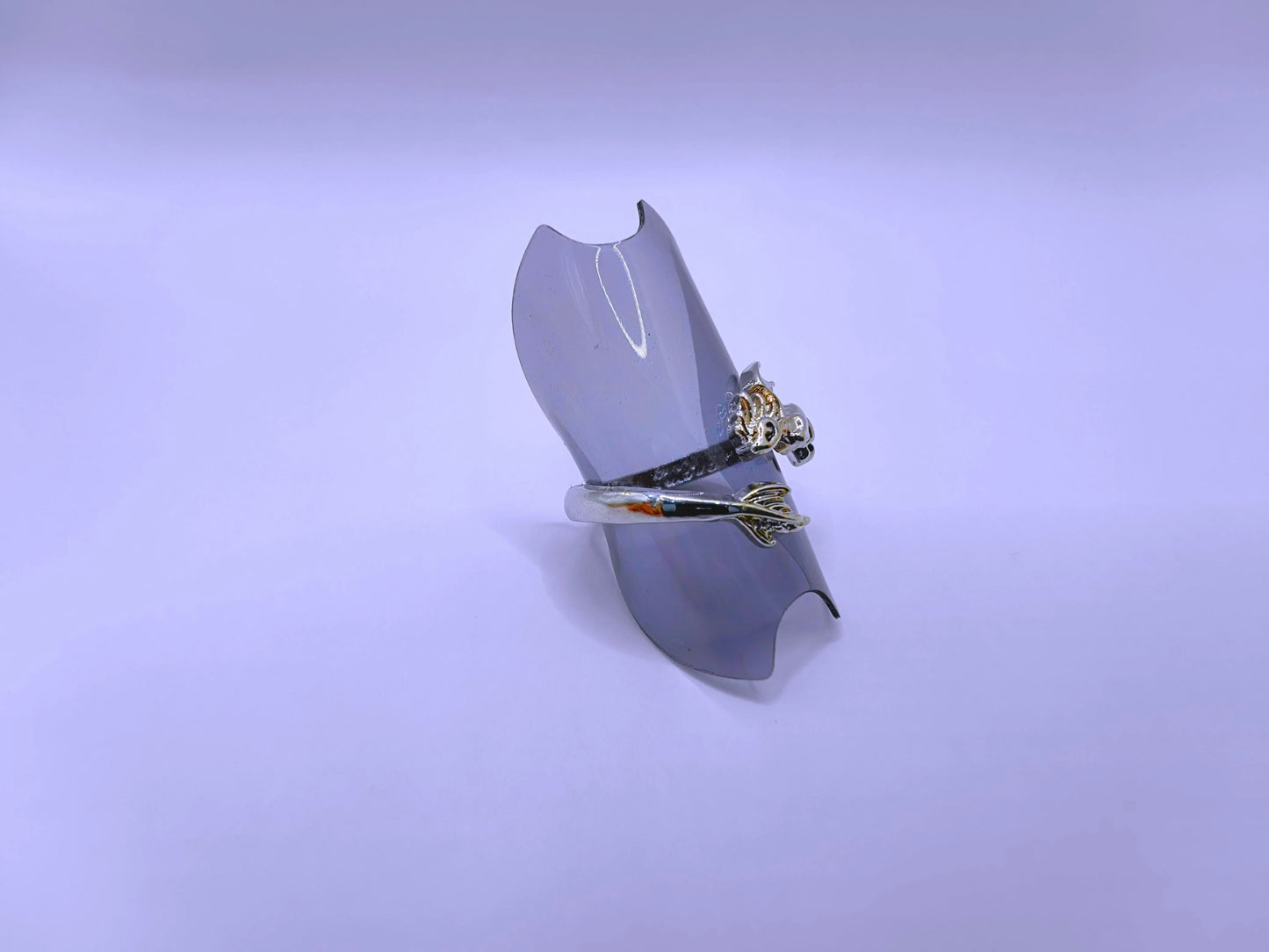 Anillo Zinc Dragón Plateado Ajustable Calenbi