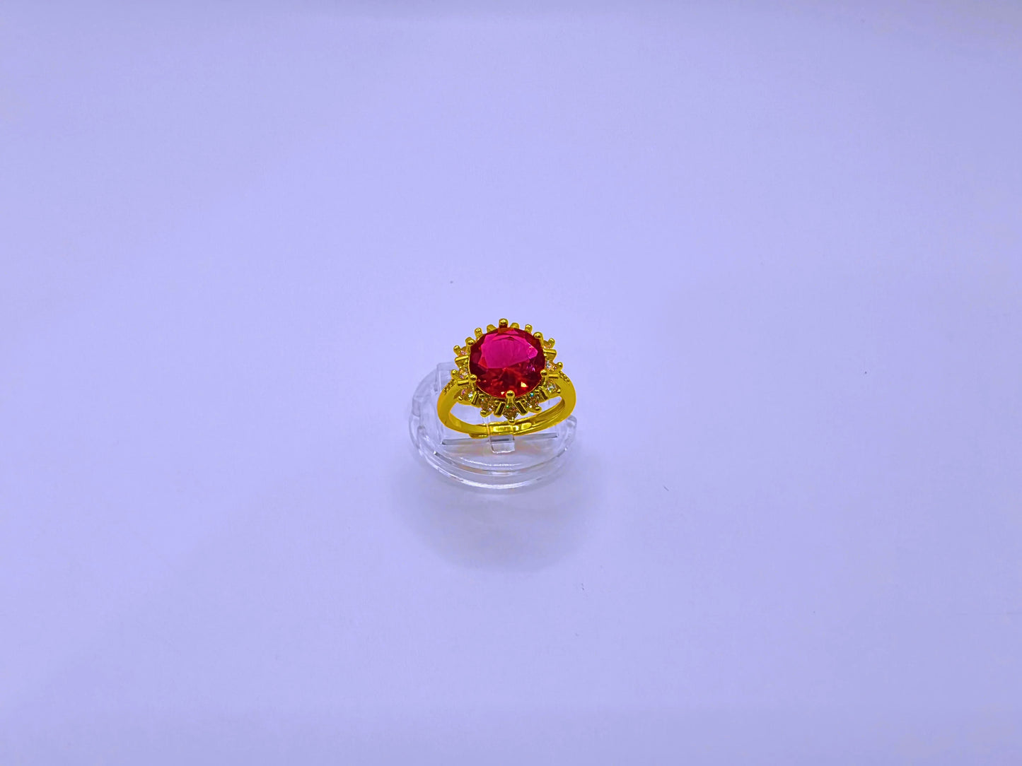 Anillo Cobre Copo Nieve Ajustable Chapa Oro 10K Calenbi