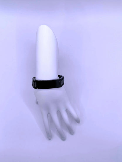 BB0024 - Pulsera Acero Inoxidable Broche Negro Unisex Calenbi