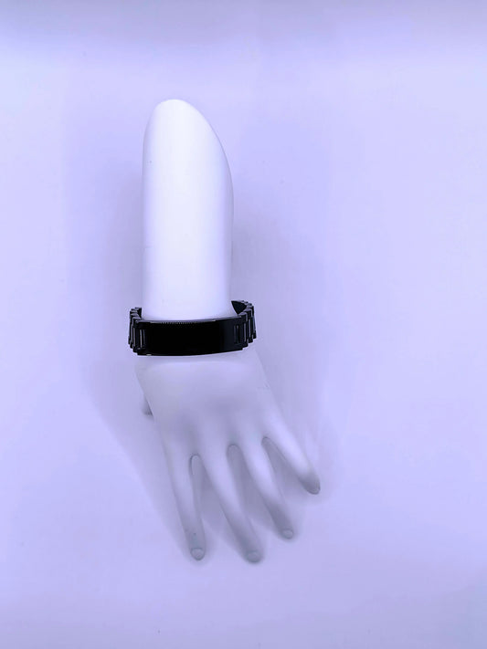 BB0024 - Pulsera Acero Inoxidable Broche Negro Unisex Calenbi