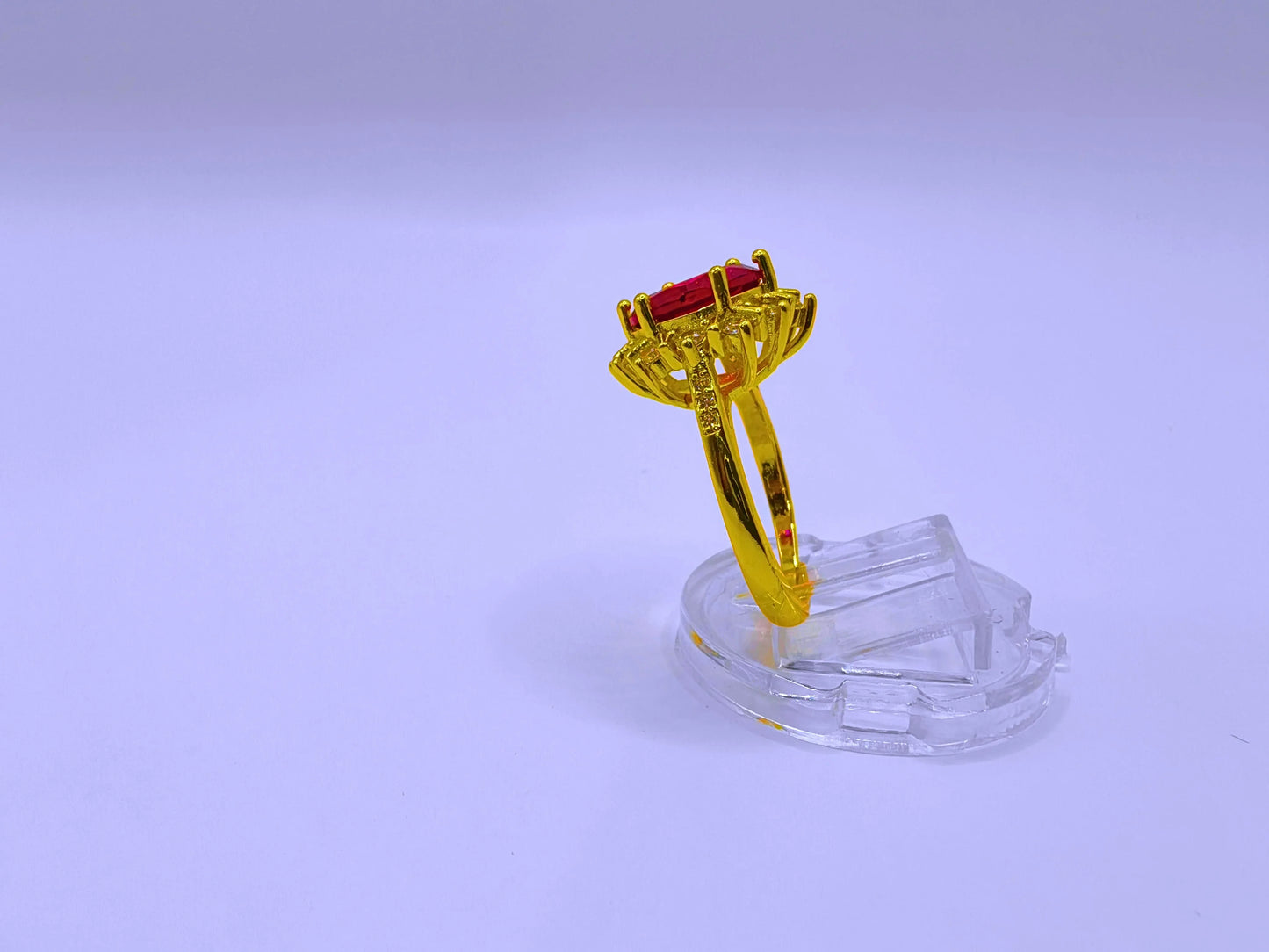 Anillo Cobre Copo Nieve Ajustable Chapa Oro 10K Calenbi