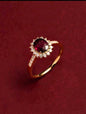 SR0043 - Anillo S925 Ley "Lujoso" Circonita Chapa Oro Rosa 10K Calenbi